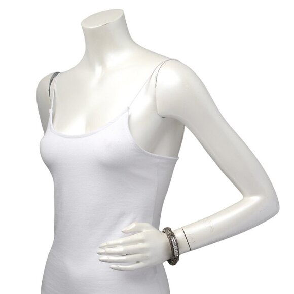 Vintage Copper Metal Indian Bracelet Rhinestone Ornate Heavy Patina Hinge Bangle - Picture 5 of 7